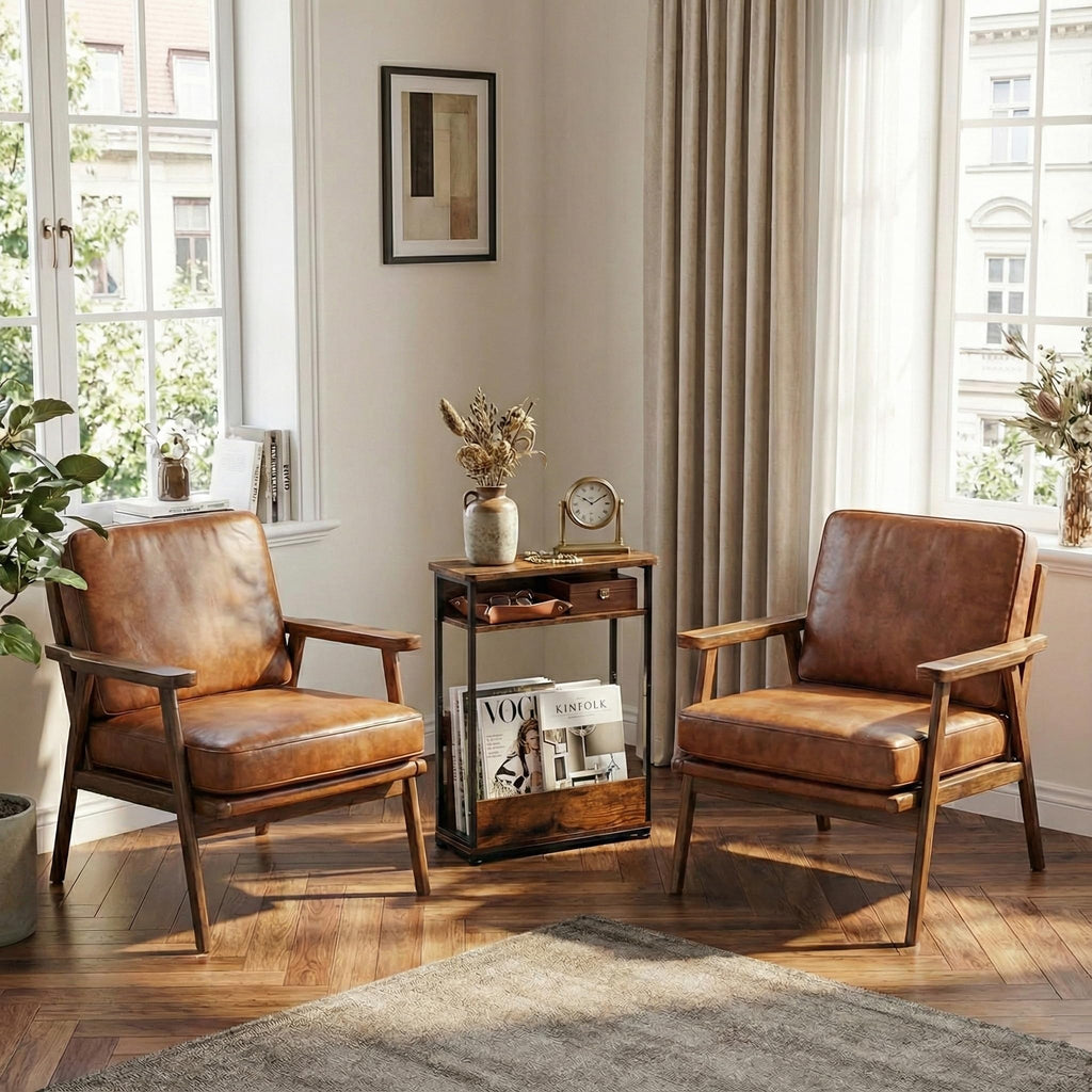3-Tier Narrow Side Table with Storage Shelf Q270