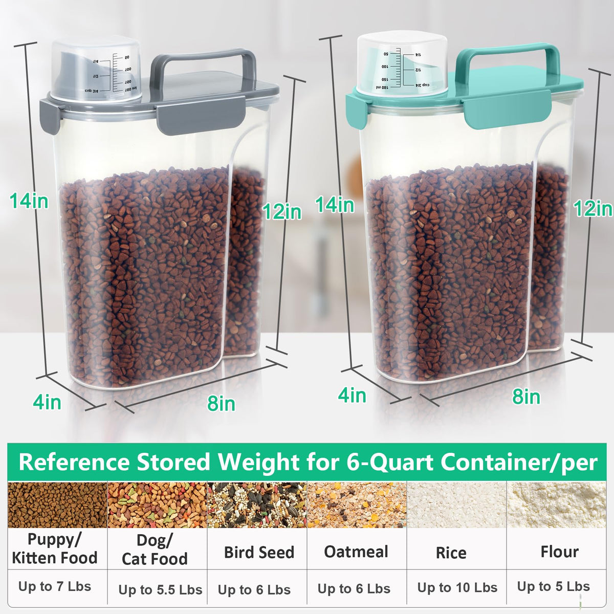 Airtight Pet Food Storage Containers 2 Pack P48269