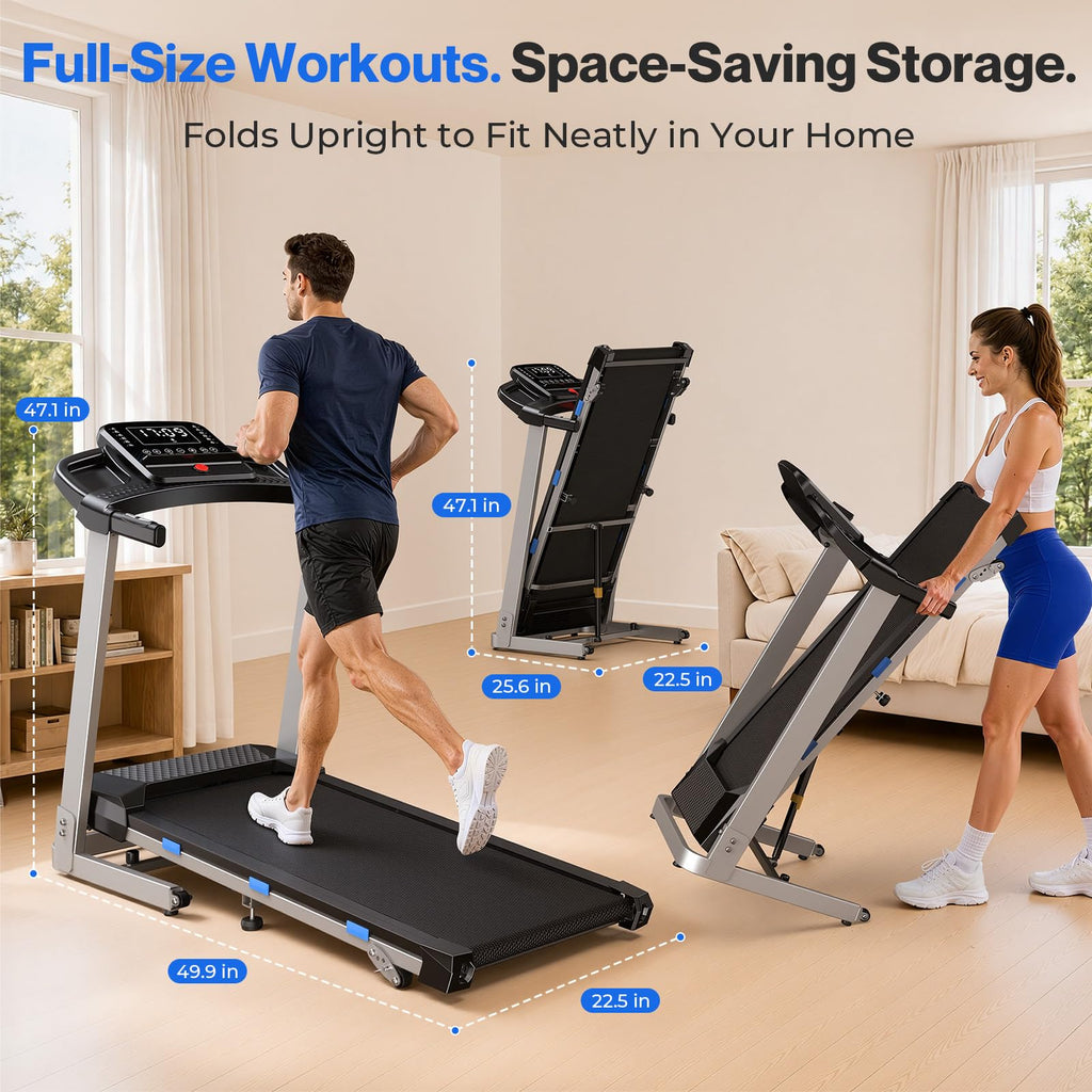 Foldable Treadmill with 10% Incline 400 LBS Capacity G53399