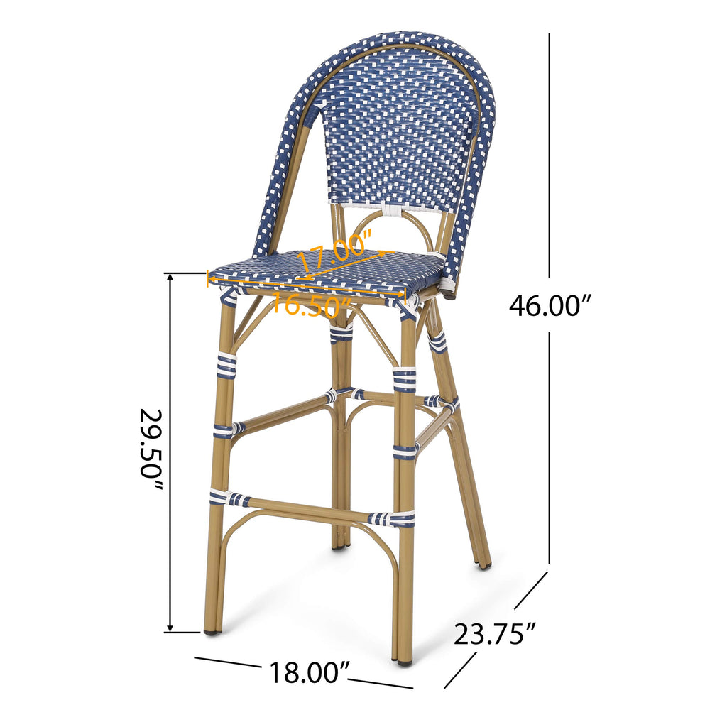 29.5" PE Rattan Bar Stool Set of 2 Q5866