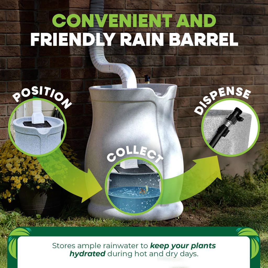 45 Gallon Light Granite Rain Barrel N8999