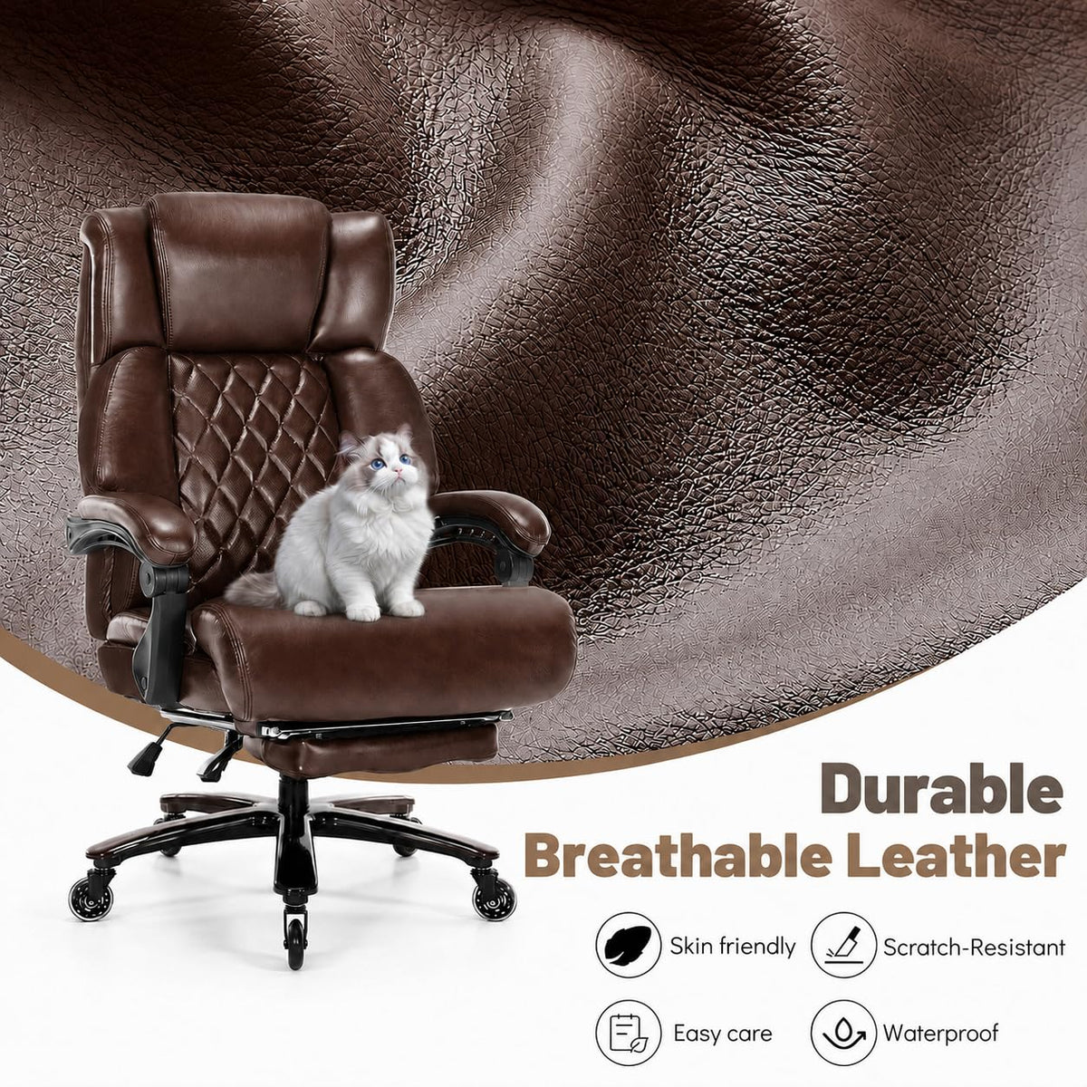 Big and Tall Office Chair with Footrest N696192