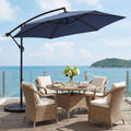 Offset Cantilever Patio Umbrella with Tilt and Crank A131099