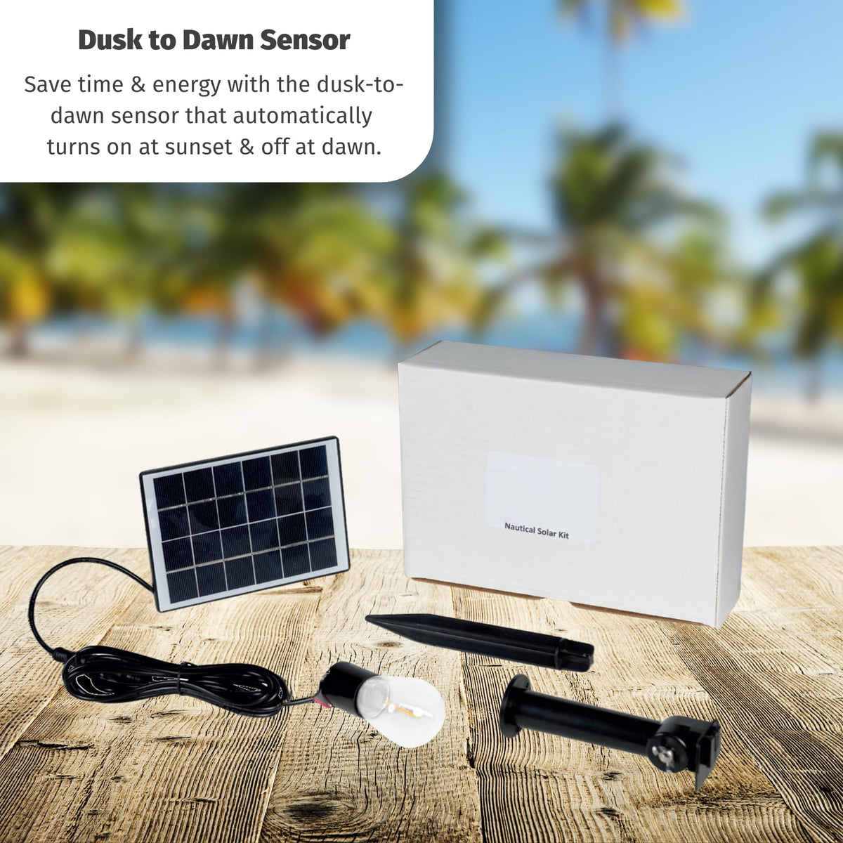 Solar Powered Lighthouse Kit with LED Lights V8005