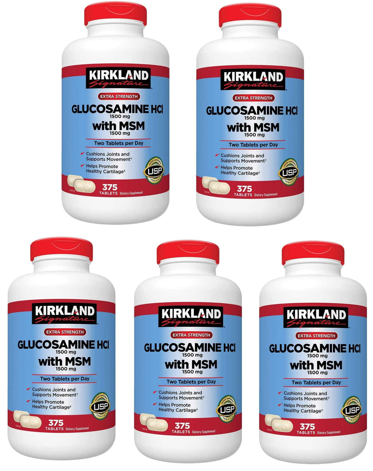 Glucosamine with MSM 375 Tablets 5 Pack L806025