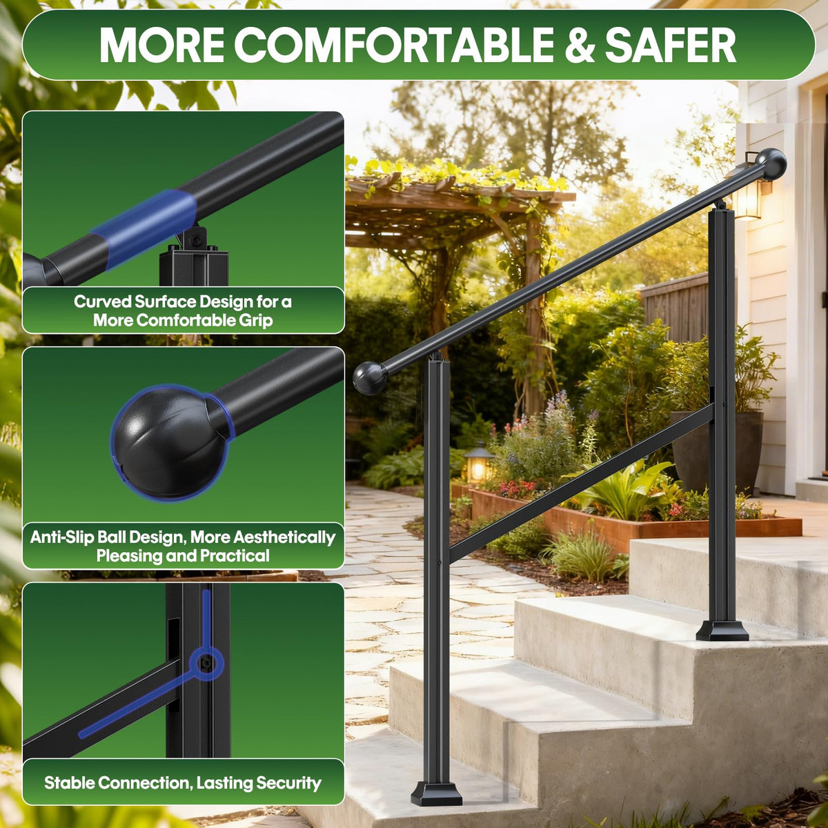 Adjustable Outdoor Stair Railing Q6495