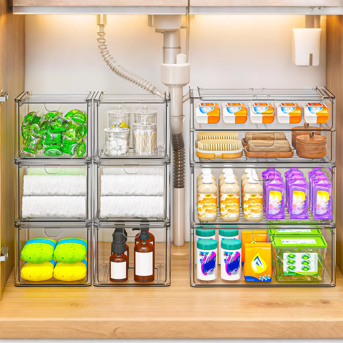 Acrylic Stackable Storage Drawers 6-Pack H3826