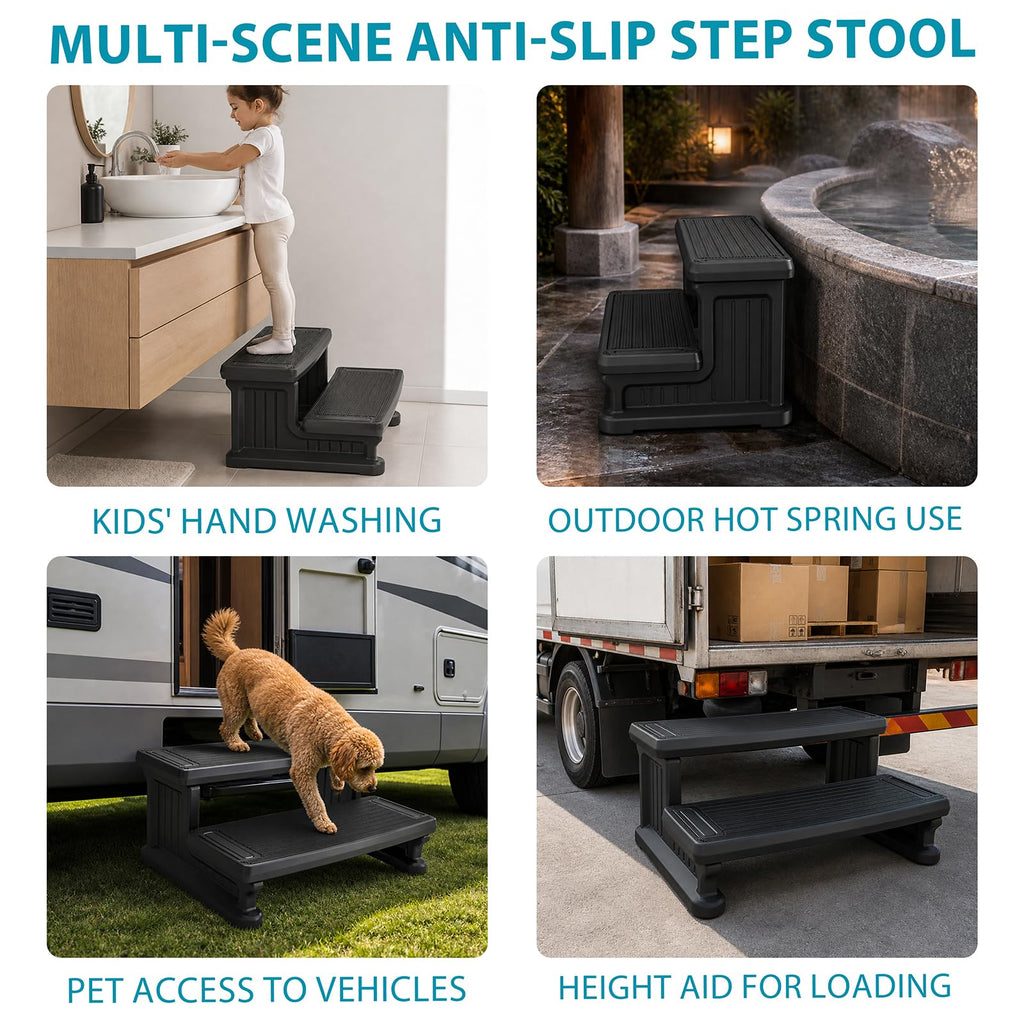 Non-Slip 2-Step Hot Tub Steps H118
