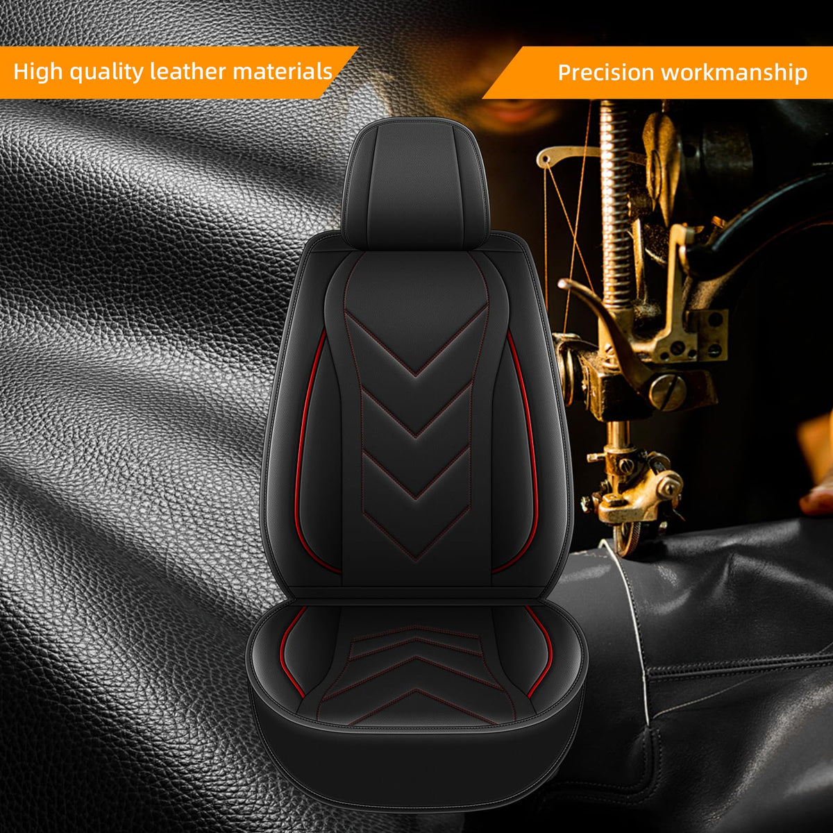 Waterproof Leather Full Set Car Seat Covers F6215