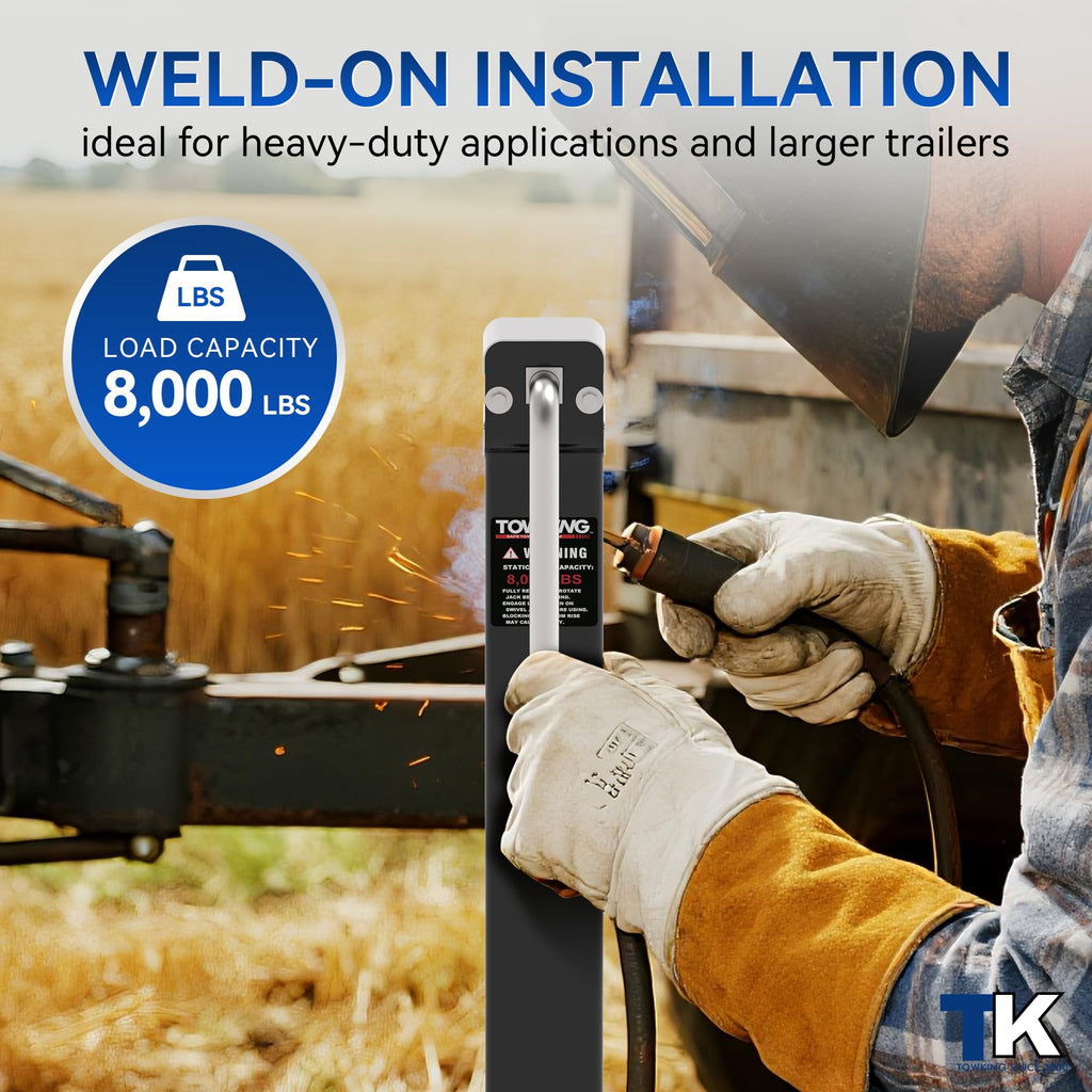 15" Lift Heavy Duty Weld On Trailer Jack M4130