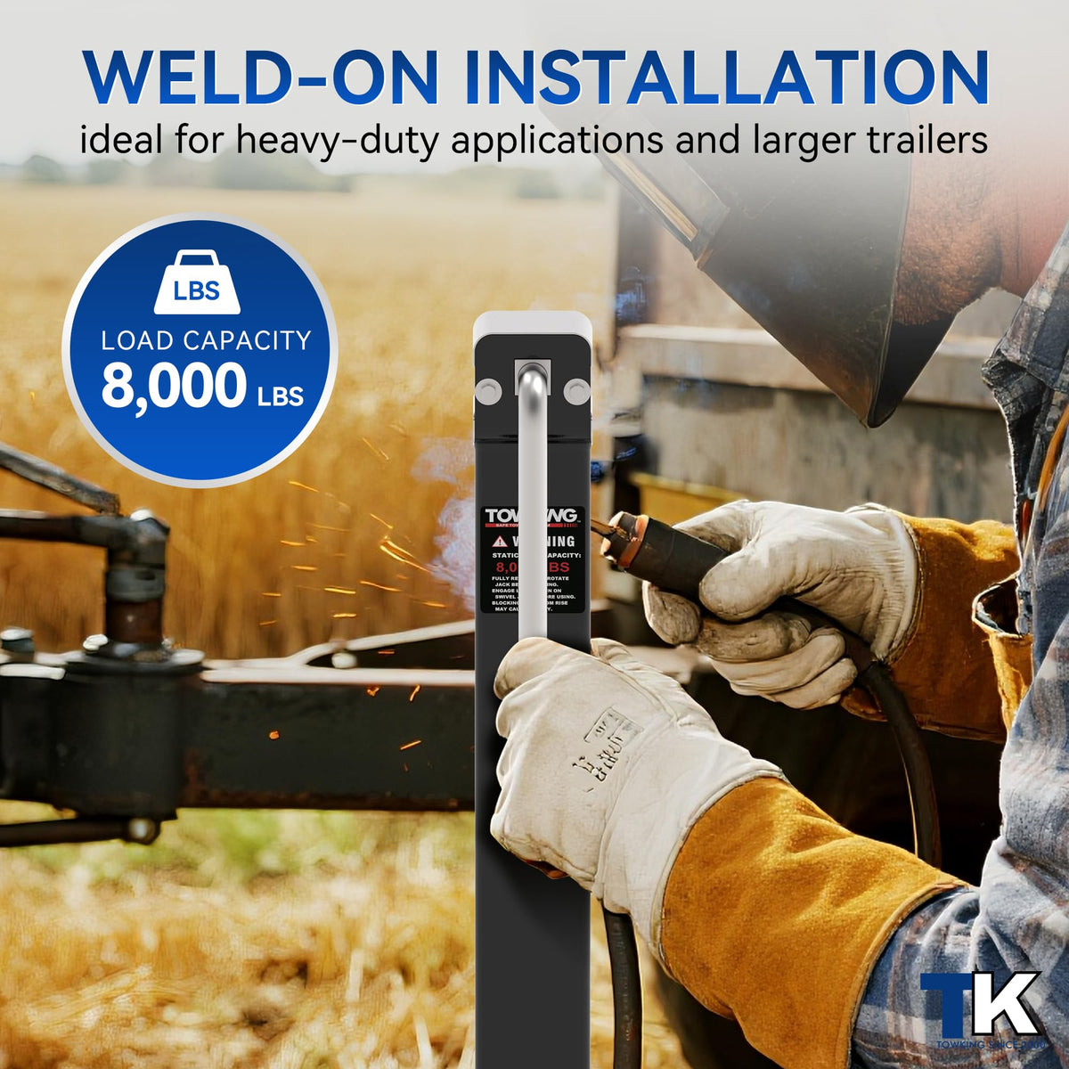 15" Lift Heavy Duty Weld On Trailer Jack M4130