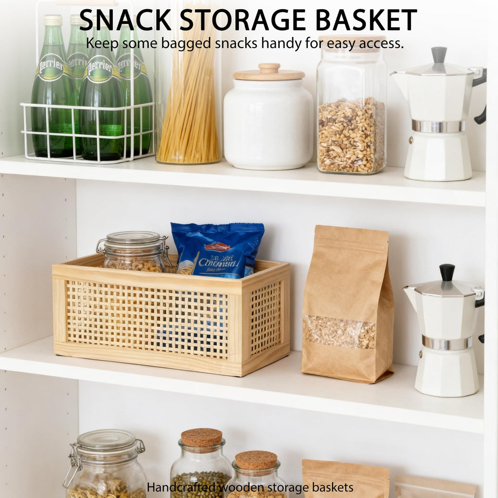 Rectangular Rattan Woven Storage Basket H415090