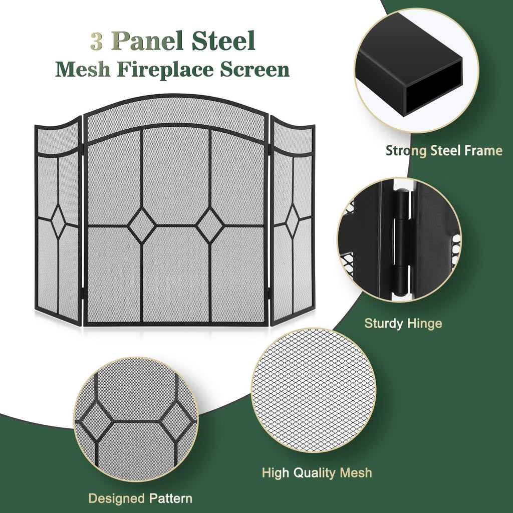 Fireplace Screen 3 Panel 48" x 30" C7044