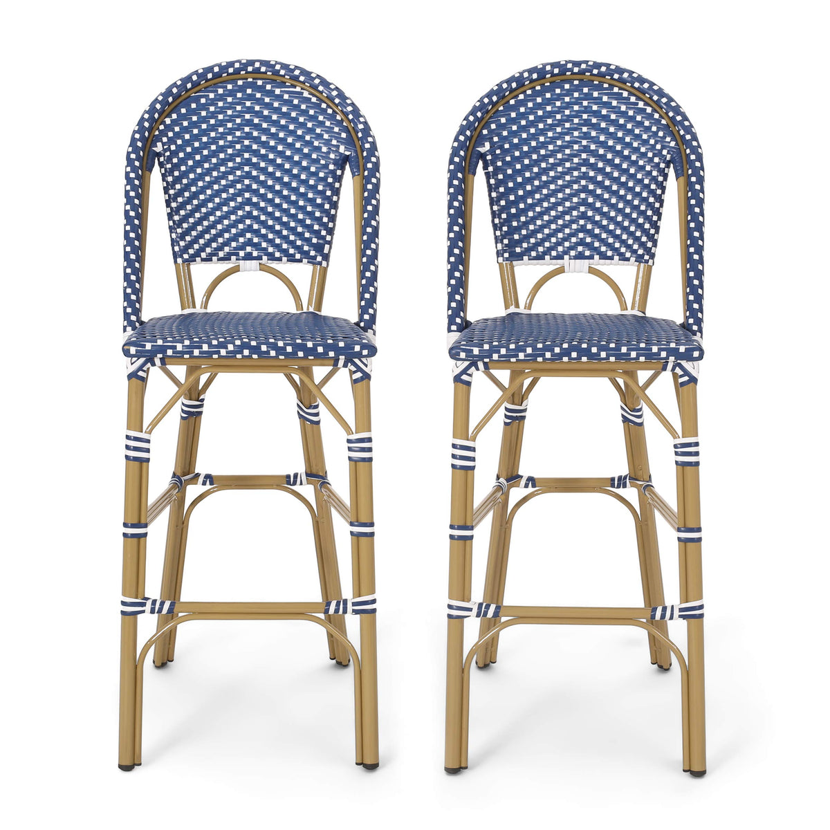 29.5" PE Rattan Bar Stool Set of 2 Q5866