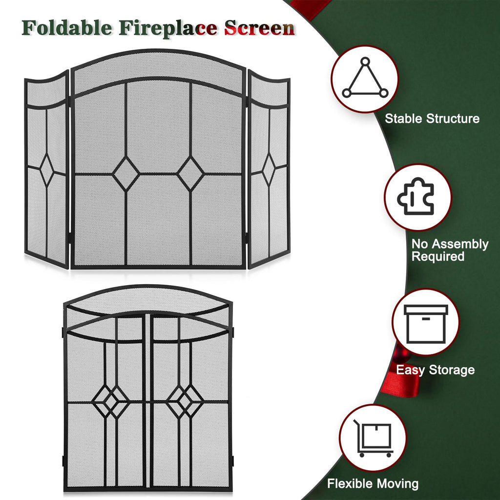 Fireplace Screen 3 Panel 48" x 30" C7044