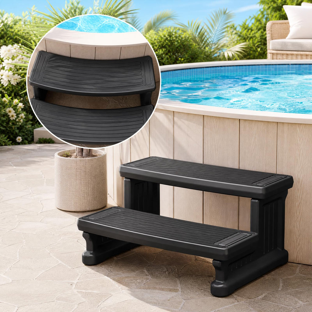Non-Slip 2-Step Hot Tub Steps H118