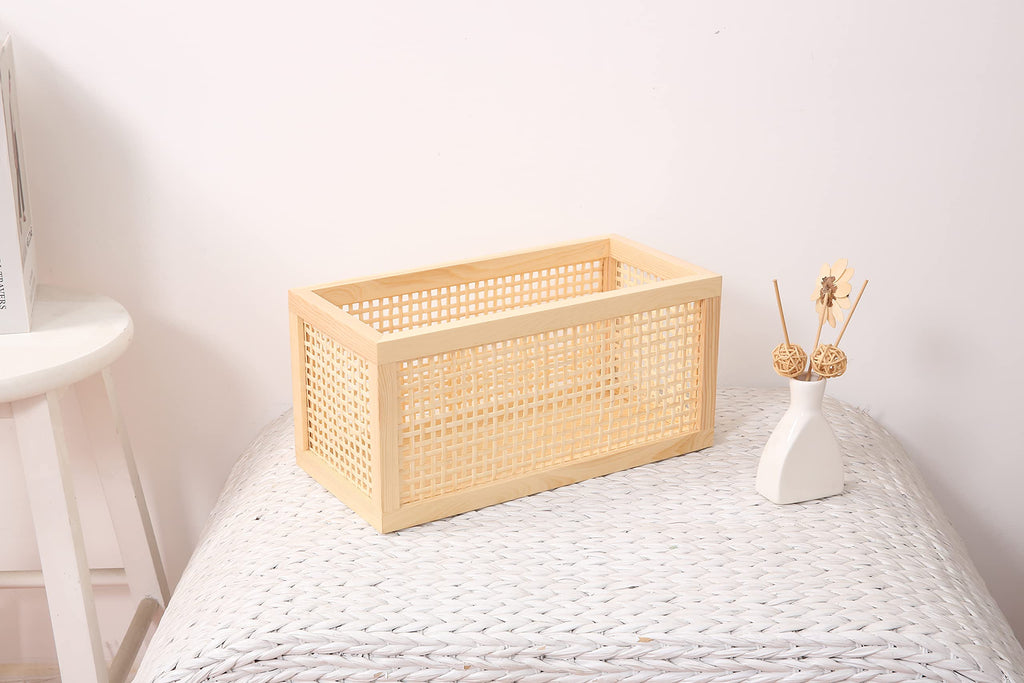 Rectangular Rattan Woven Storage Basket H415090