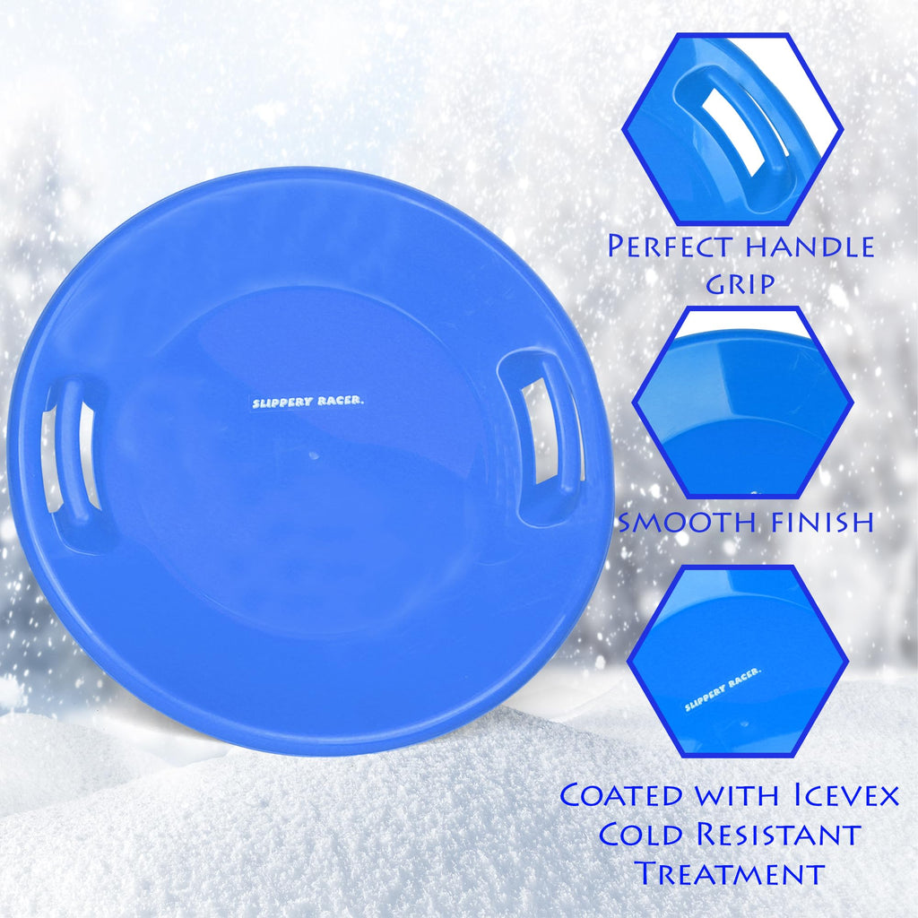 Heavy-Duty Cold Resistant Plastic Snow Sled with Handles D3710