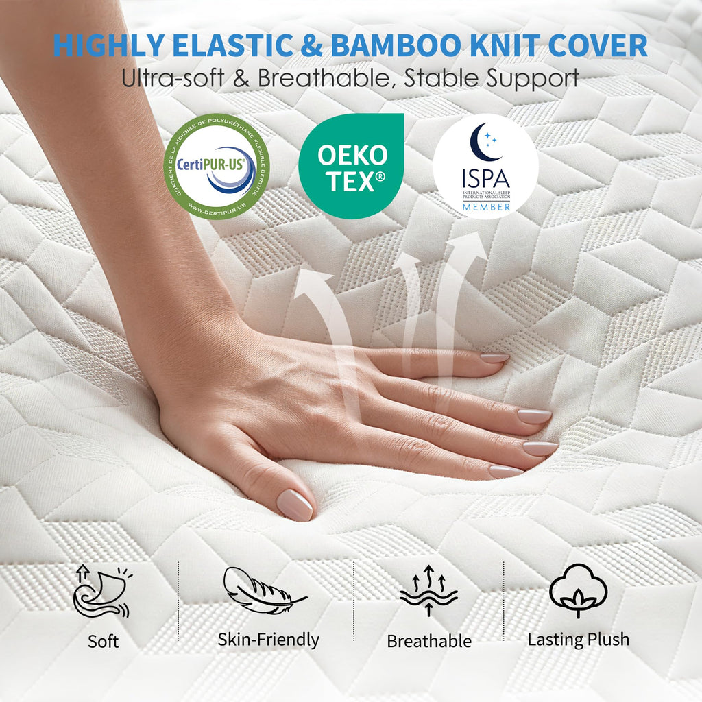 Queen 6 Inch Foldable Gel Memory Foam Mattress R715