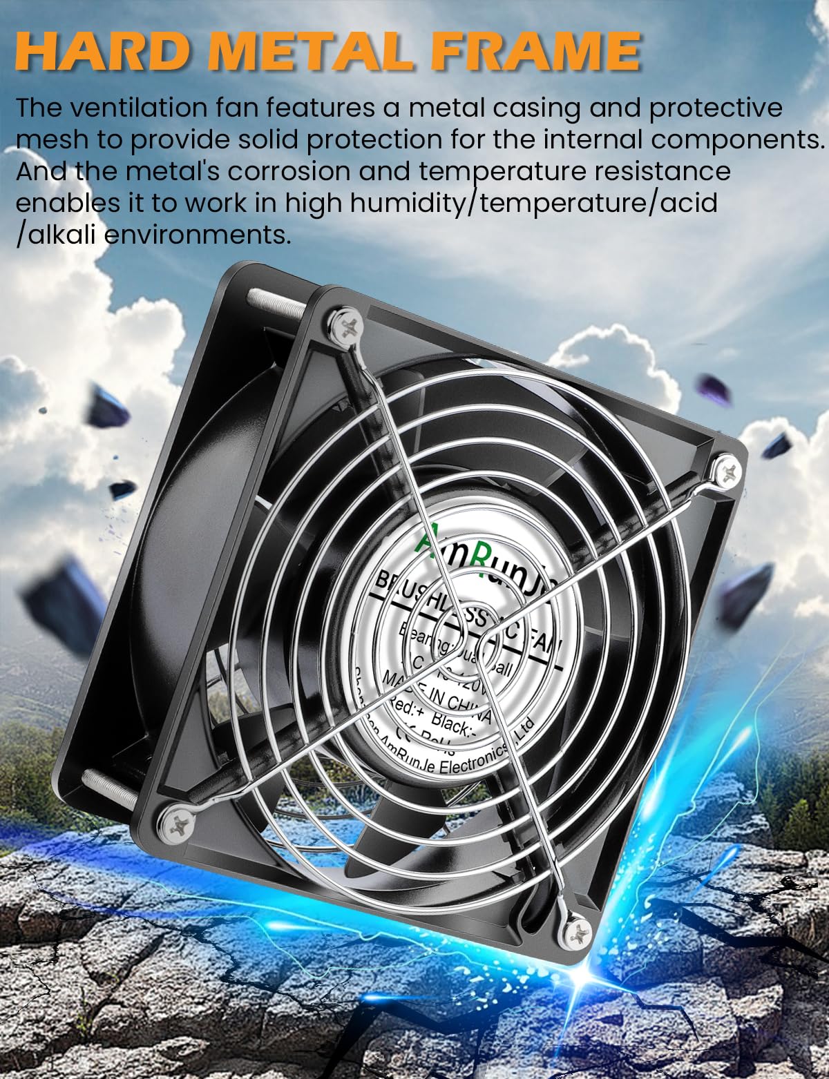 120mm x 38mm 120V Dual Ball Bearing Axial Fan A66803