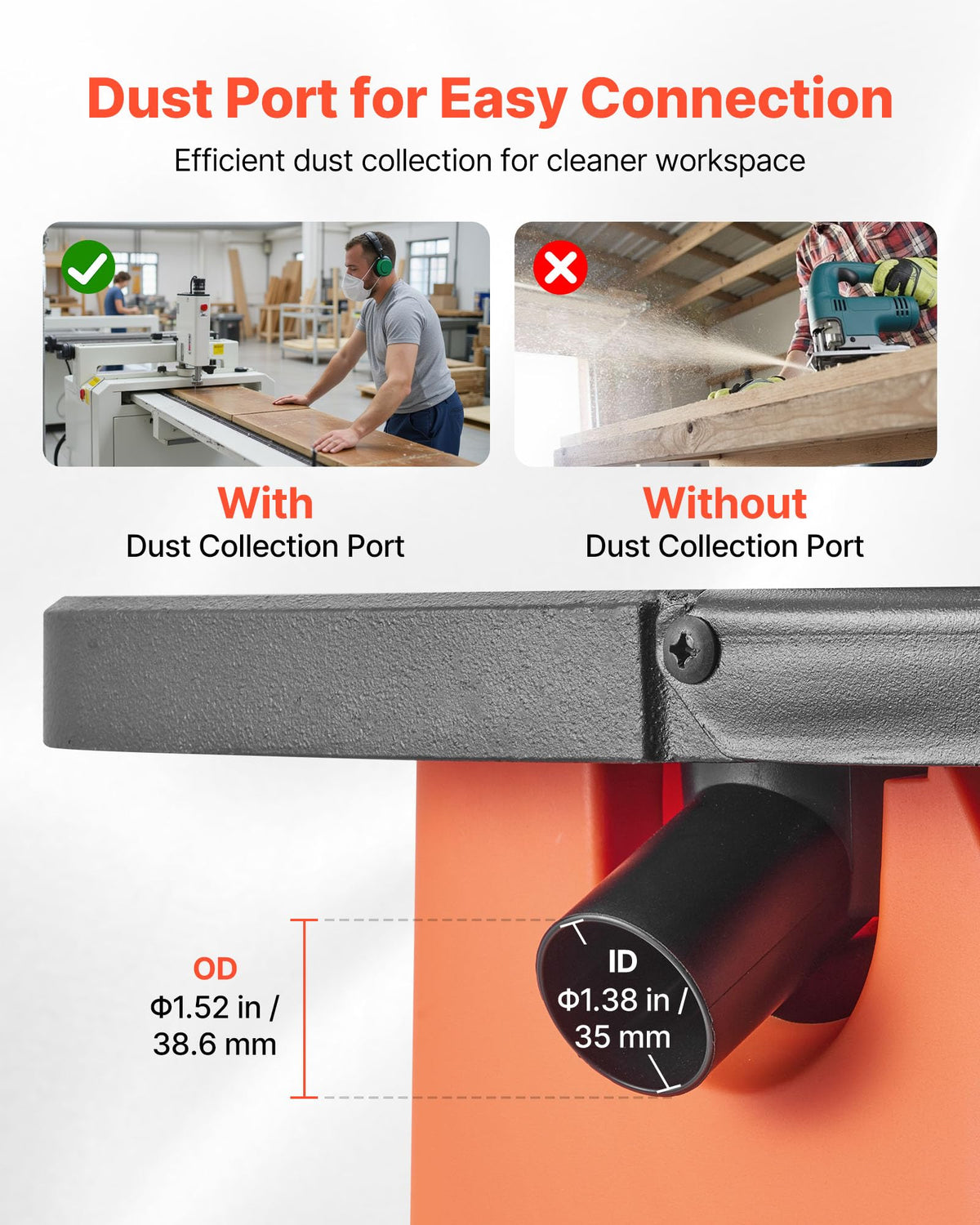 Oscillating Belt and Spindle Sander, 2400RPM Benchtop with 5 Sleeves & Sanding Belt R524