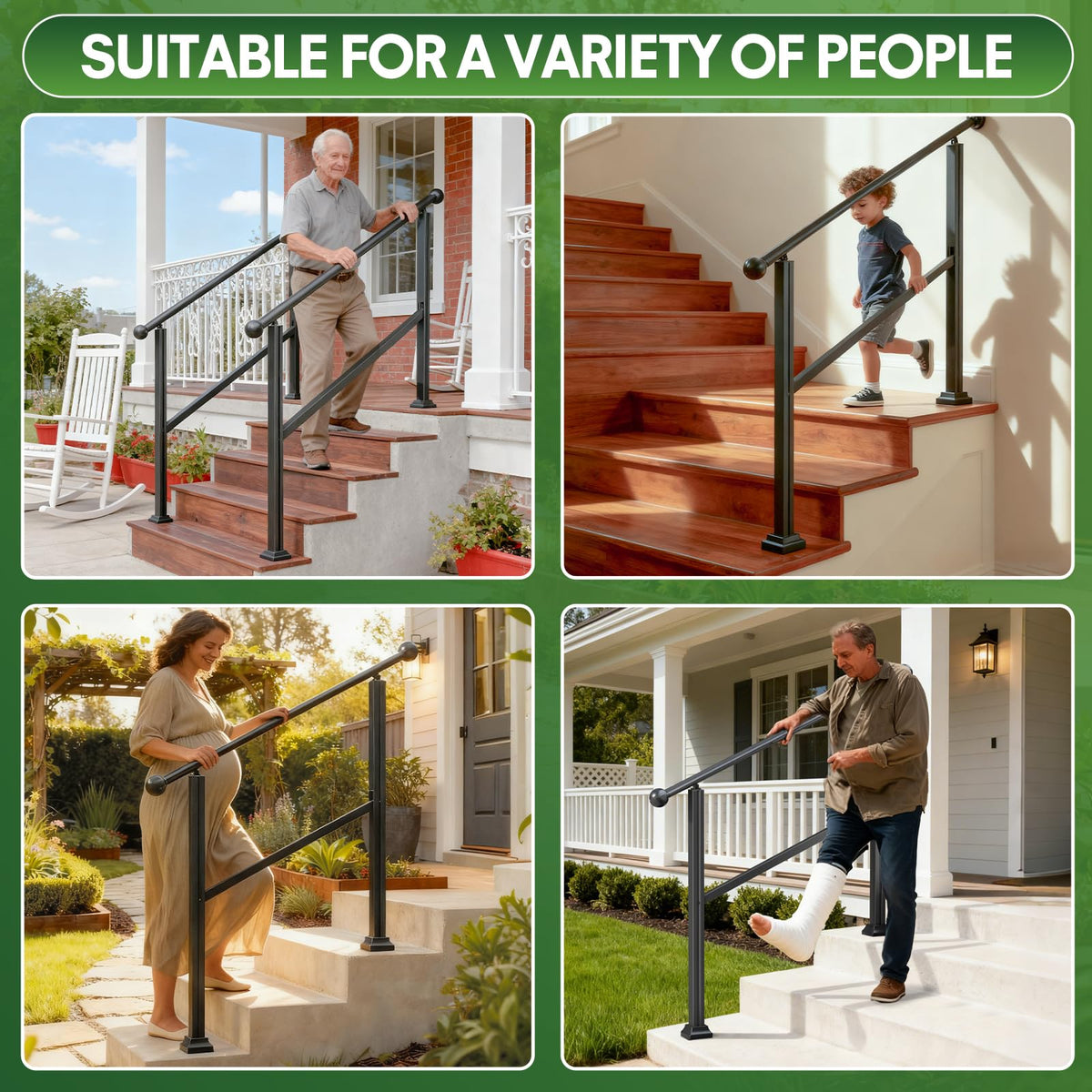 Adjustable Outdoor Stair Railing Q6495