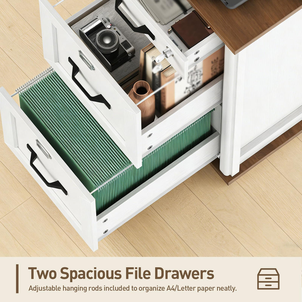 3 Drawer File Cabinet with Lock Set of 2 V101