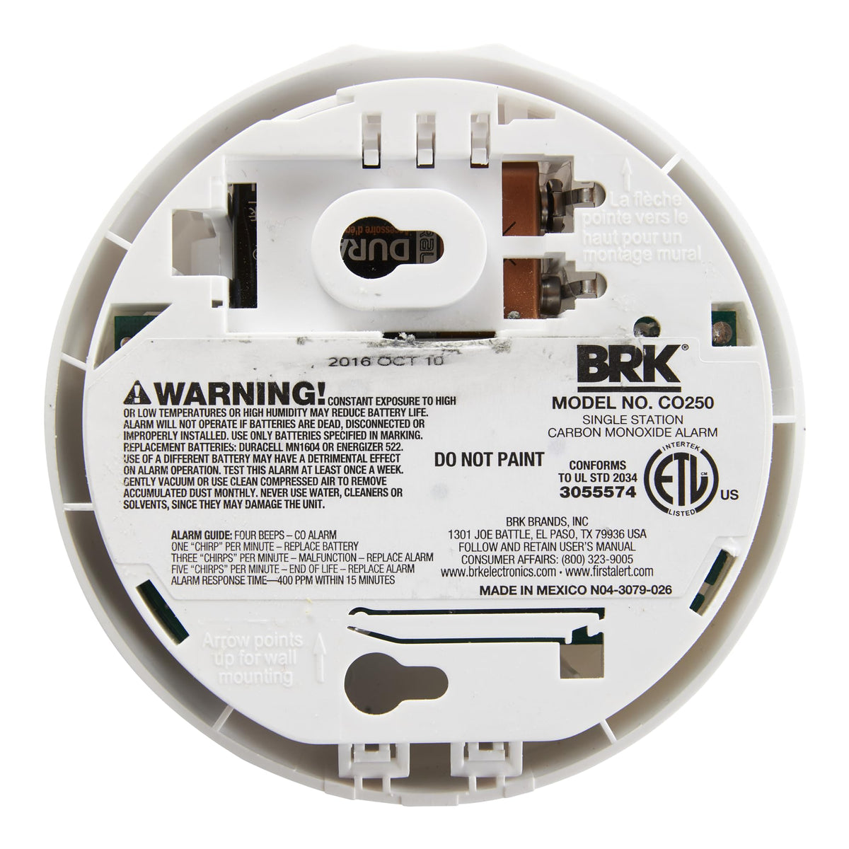 Battery Carbon Monoxide Alarm M756276