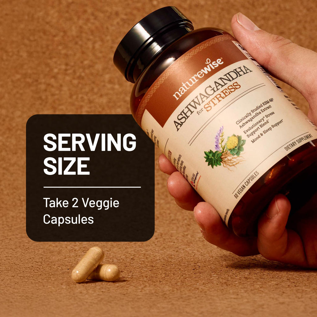 Ashwagandha with KSM-66 Extract GABA L-Theanine Rhodiola Rosea 60 Capsules H6181