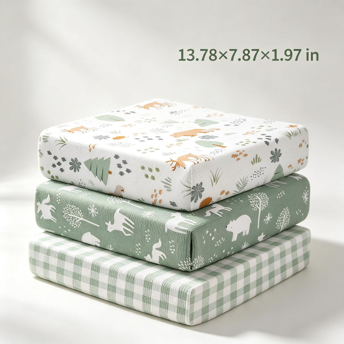 3 Pack Fitted Neutral Baby Crib Sheets S73072