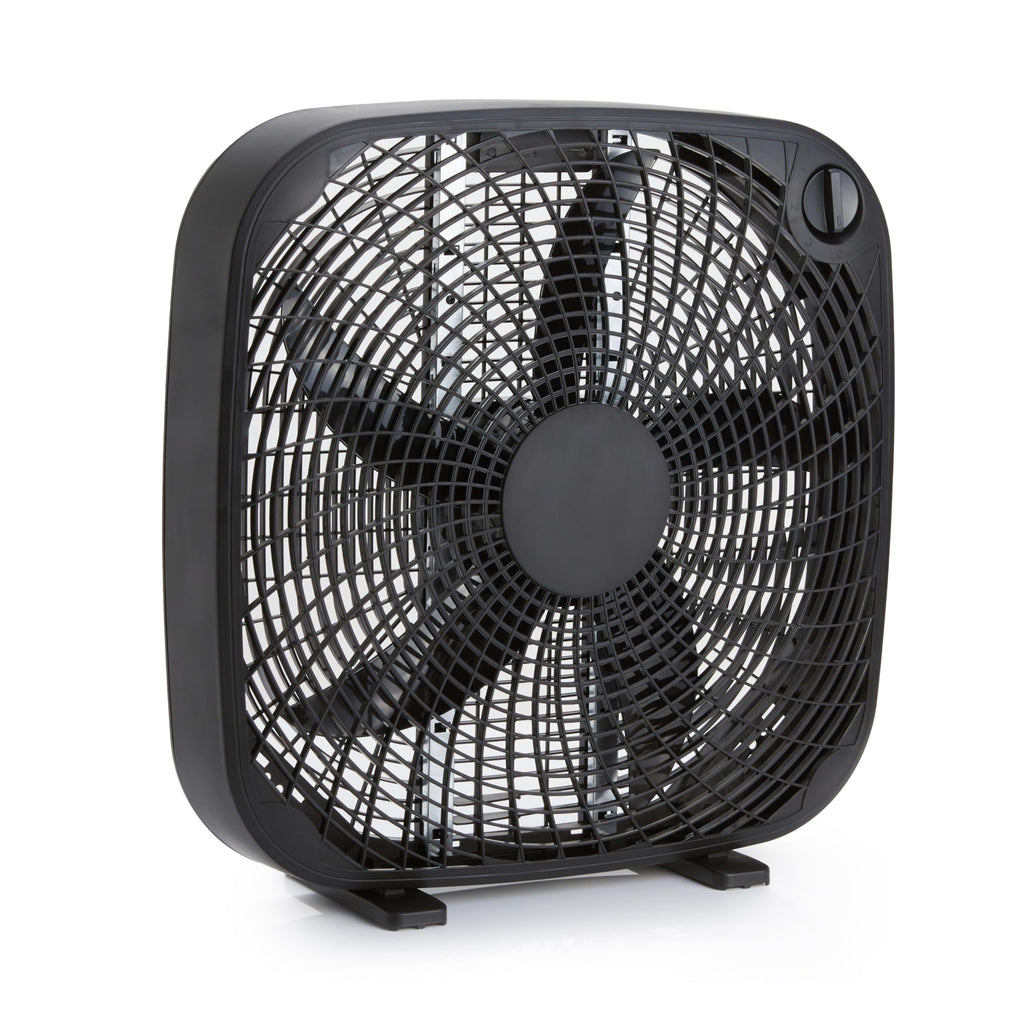 Black 20-Inch 3-Speed Box Fan with Carry Handle Y743228