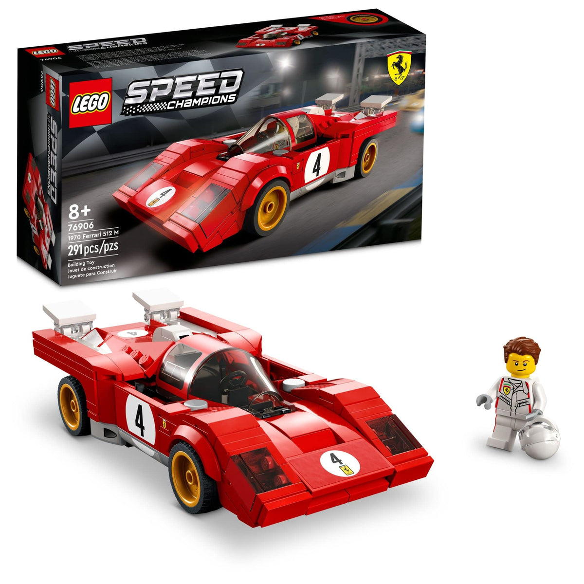 Red Race Car Building Set with Racing Driver Minifigure G727908