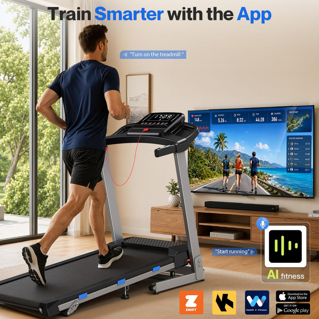 Foldable Treadmill with 10% Incline 400 LBS Capacity G53399