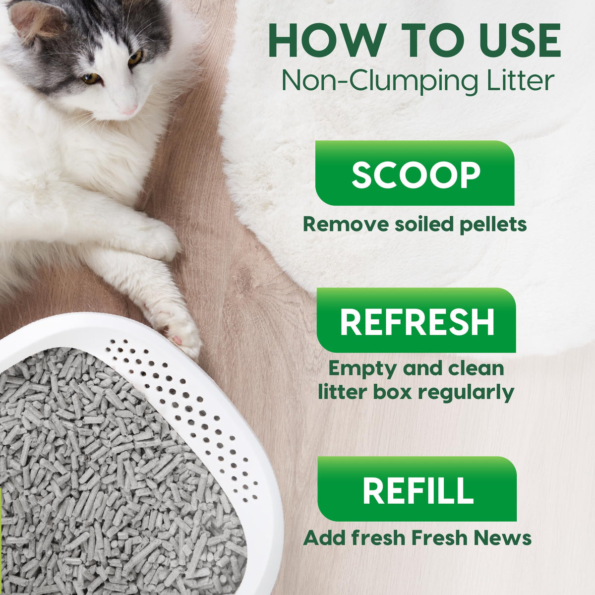Paper Non-Clumping Cat Litter 12 Pound C7691