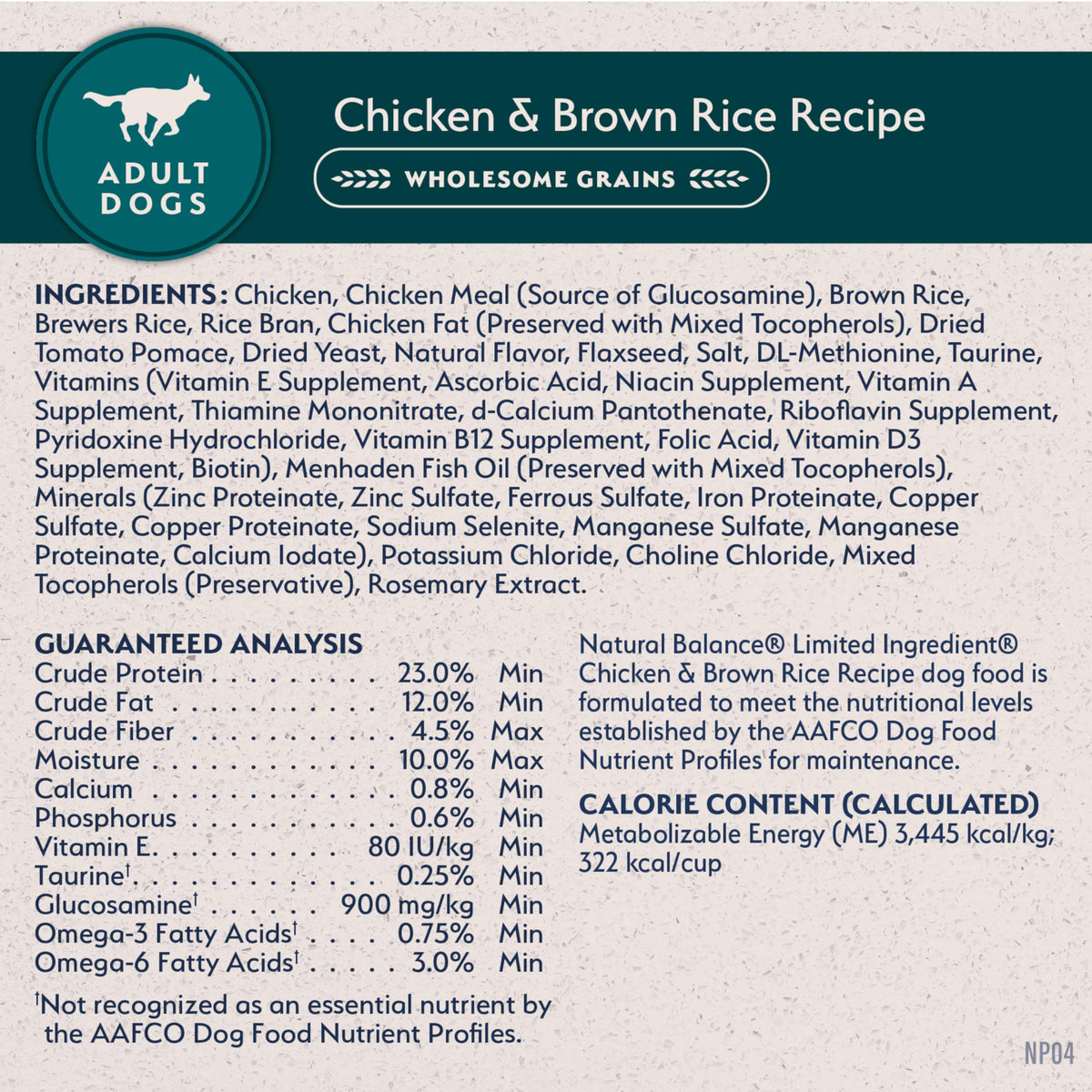 Chicken & Brown Rice 24 lb Z83257