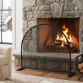 Black Freestanding Fireplace Screen L97528