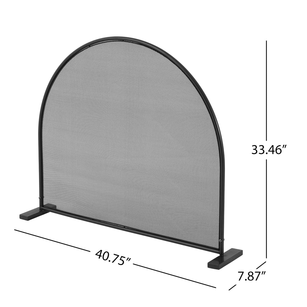 Black Freestanding Fireplace Screen L97528