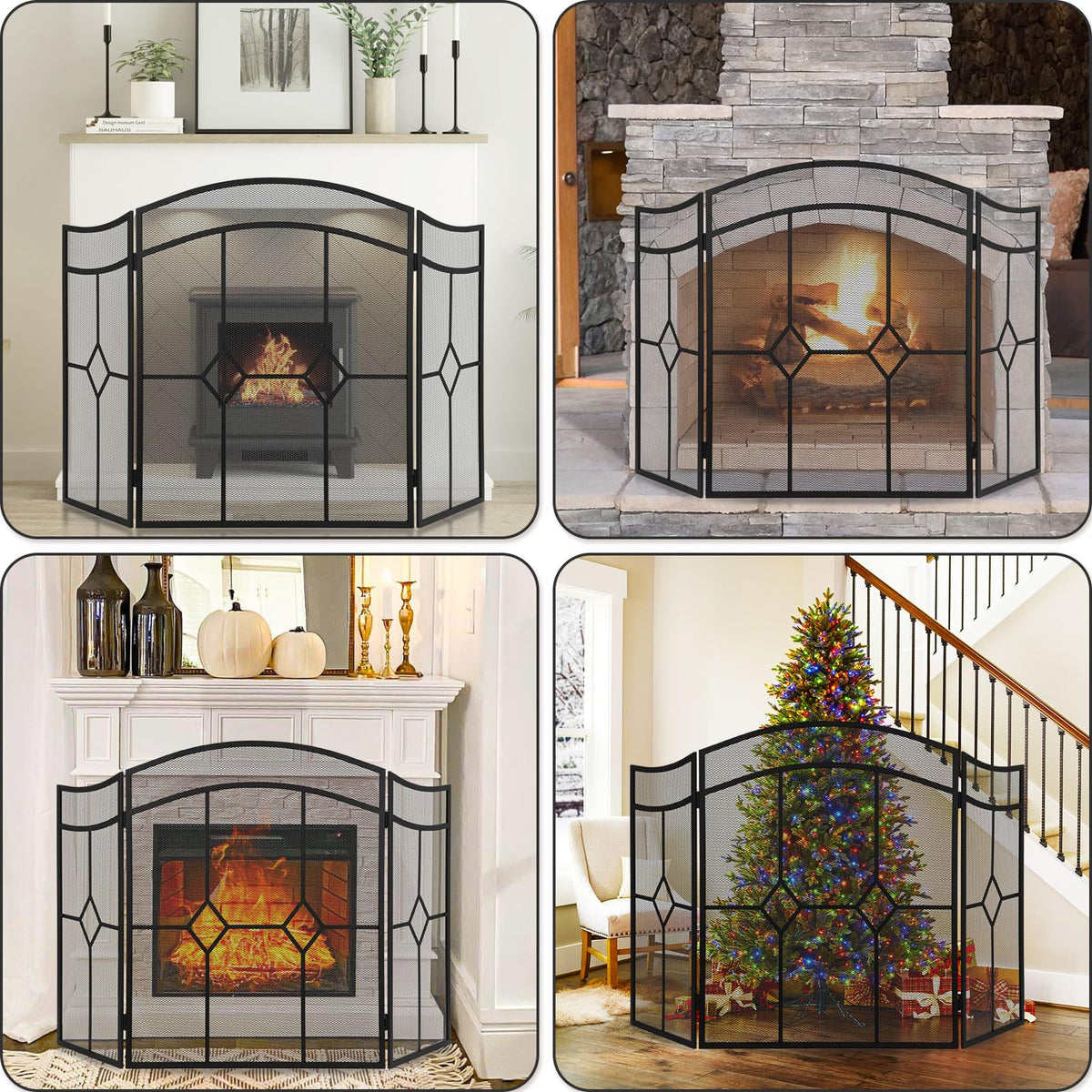 Fireplace Screen 3 Panel 48" x 30" C7044