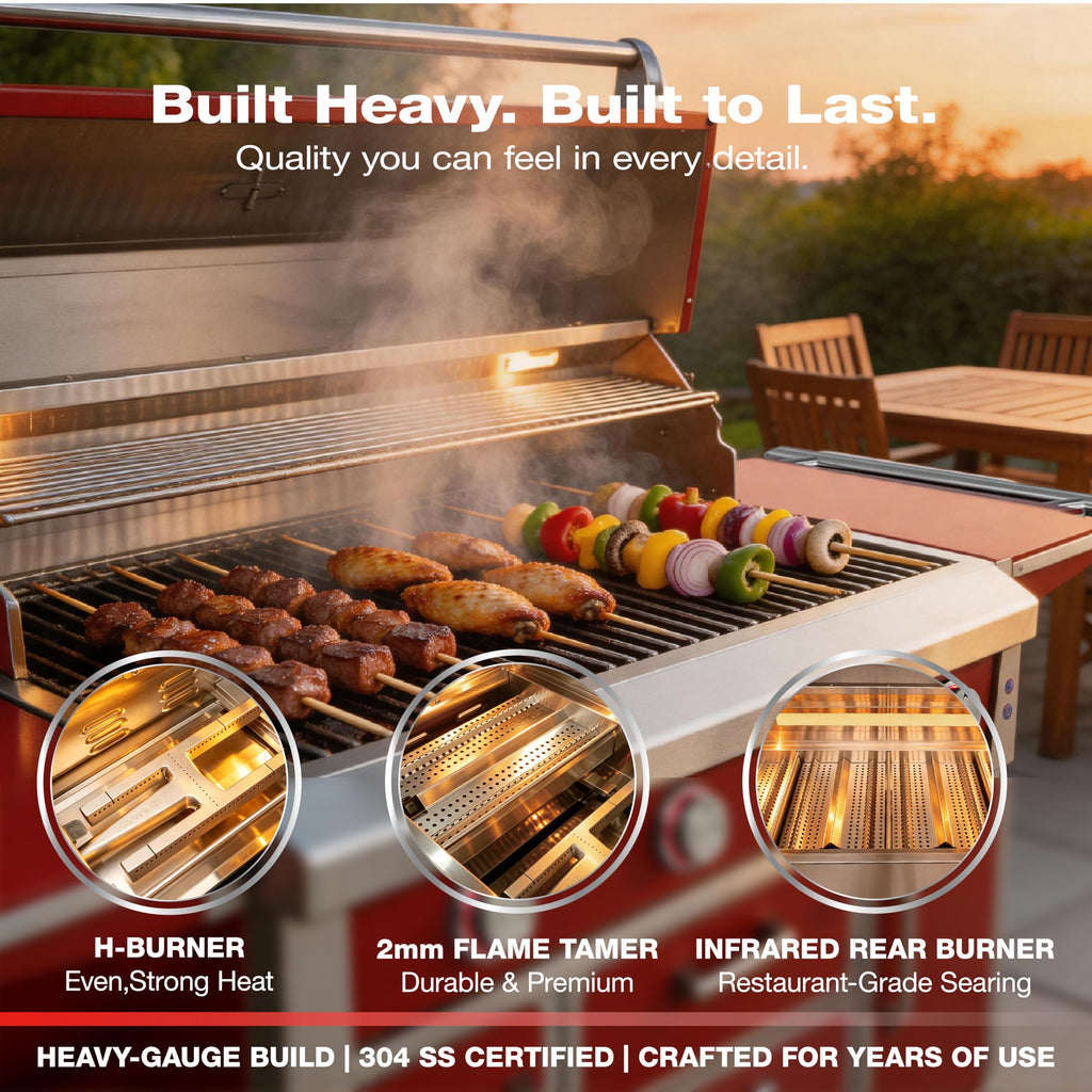 49" 304 Stainless Steel Gas Grill 4 Burner 99,000 BTU B612632